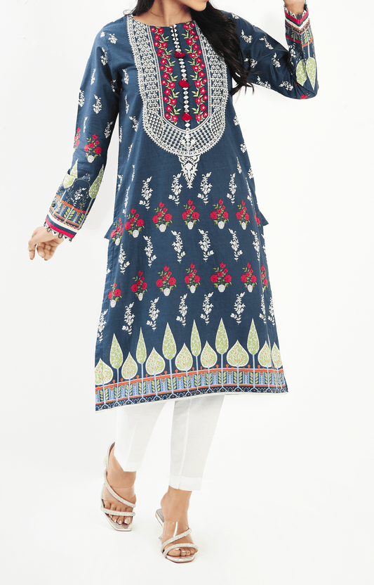 1 Piece| Unstitched | Embroidered Lawn Shirt