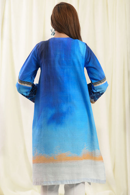 Embroidered Khaddar Celestial Calm Kurti | RTW | 1 Piece