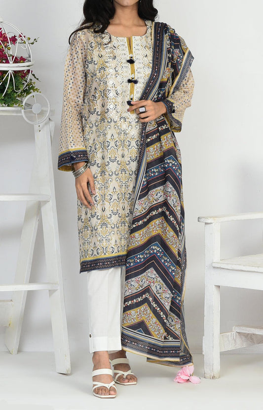 Lawn Embroidered Shirt & Dupatta | RTW | 2Pcs