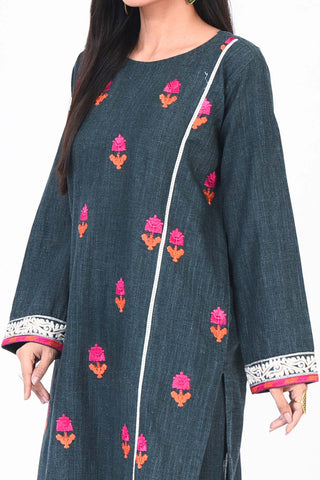 1PC | EMBROIDERED KHADDAR SHIRT |RTW