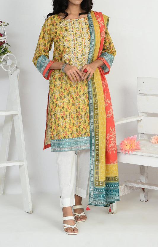 Lawn Embroidered Shirt & Dupatta | RTW | 2Pcs