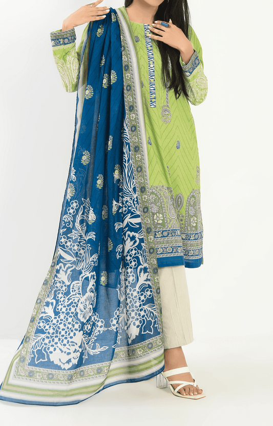 3 Piece| Unstitched | Embroidered Lawn Suit