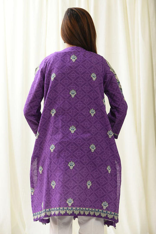 1 PC | Purple Khaddar Embroidered Kurti | RTW