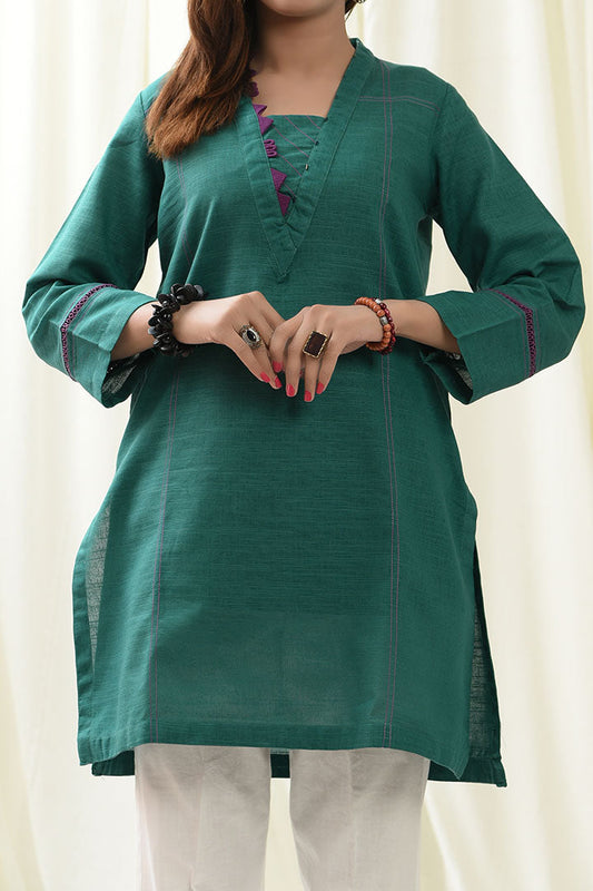 Khaddar Mermaid Teal Kurti | RTW | 1 Piece