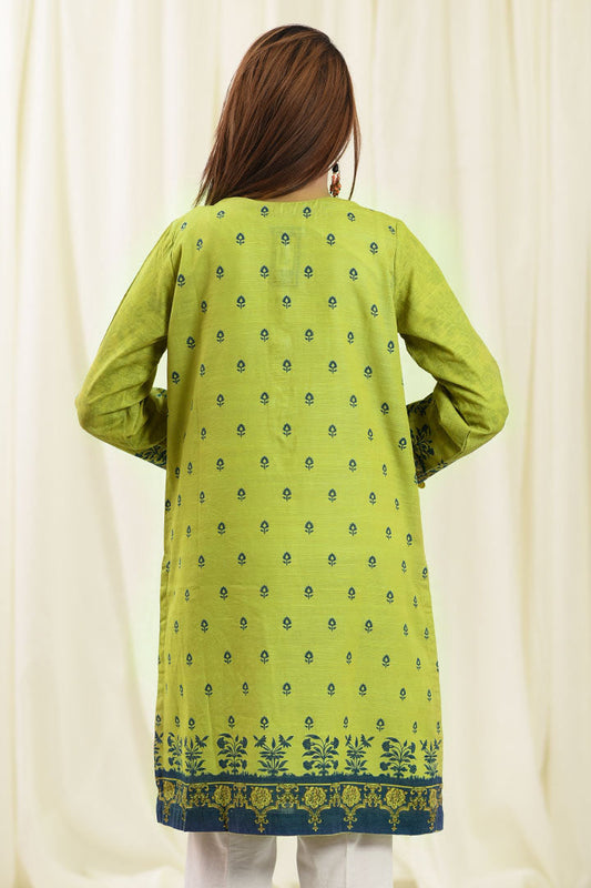 Khaddar Chartreuse Green Kurti | RTW | 1 Piece