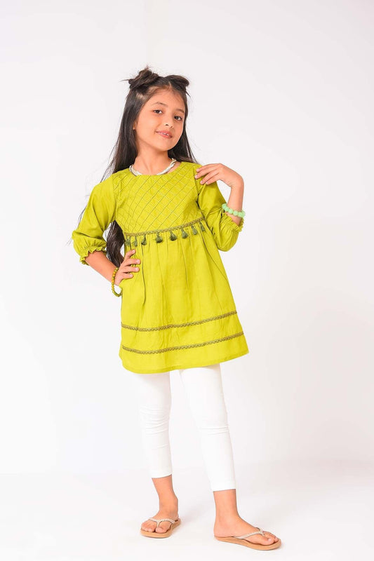 1 PC SOLID STYLED KURTI | RTW | FOR KIDS