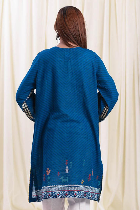 Embroidered Khaddar Imperial Azure Kurti | RTW | 1 Piece