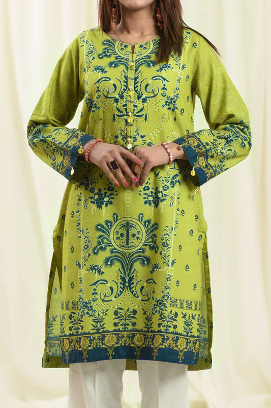 Khaddar Chartreuse Green Kurti | RTW | 1 Piece