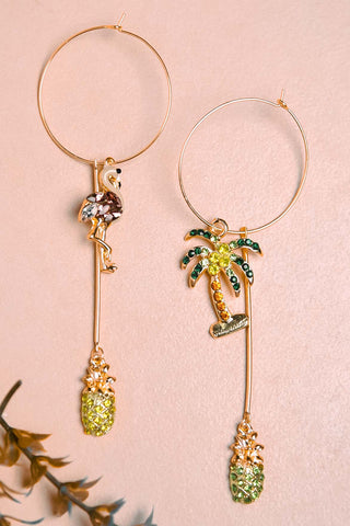 Tropical Earrings With Charms