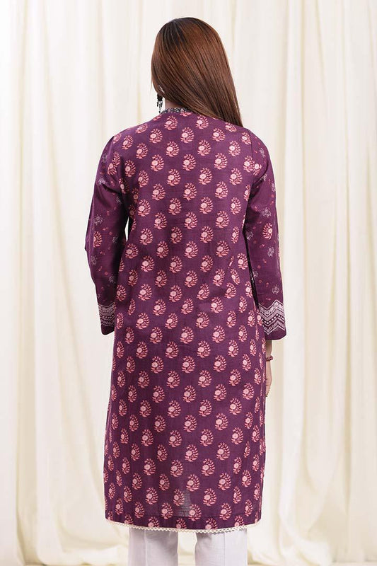 Embroidered Khaddar Cherry Dahlia Kurti | RTW | 1 Piece