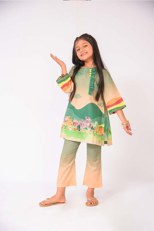 2 PC DIGITAL PRINTED SHIRT & TROUSER | RTW | FOR KIDS