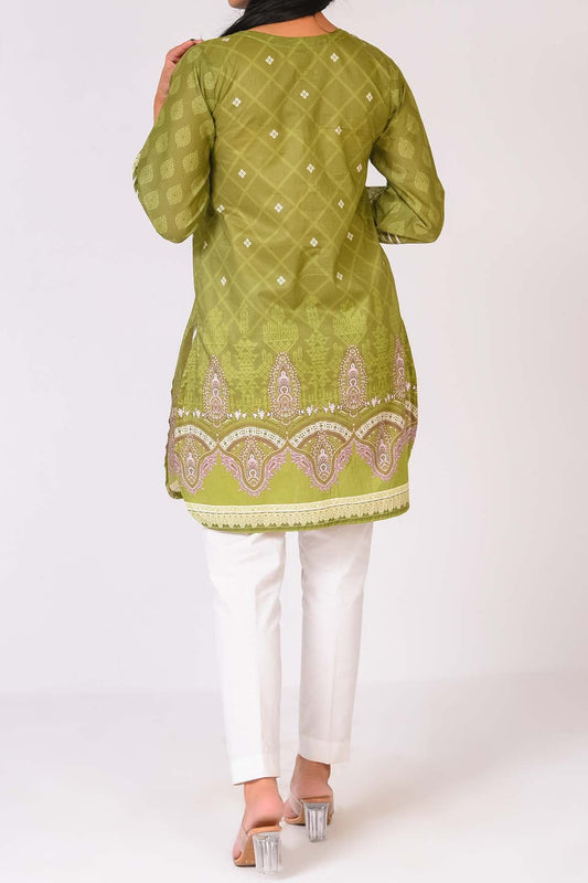 1 PC DIGITAL PRINTED Army Green KURTI | RTW | FOR WOMEN