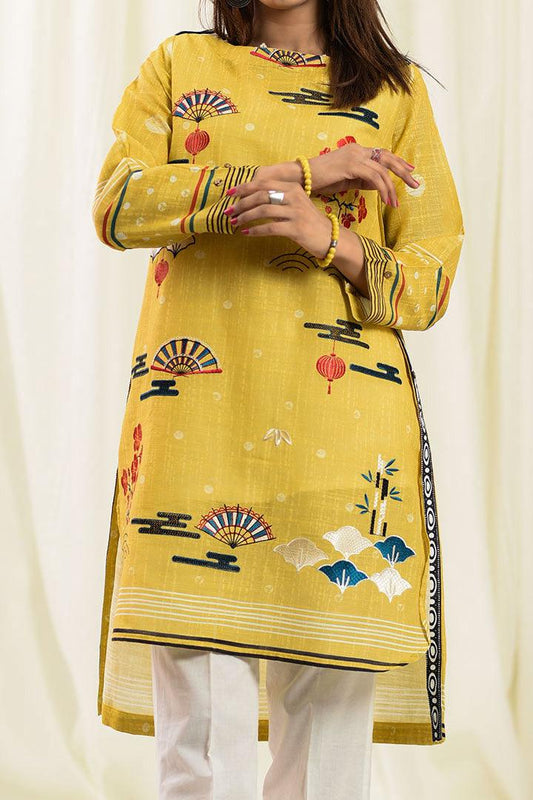 Embroidered Khaddar Golden Retriever Kurti | RTW | 1 Piece