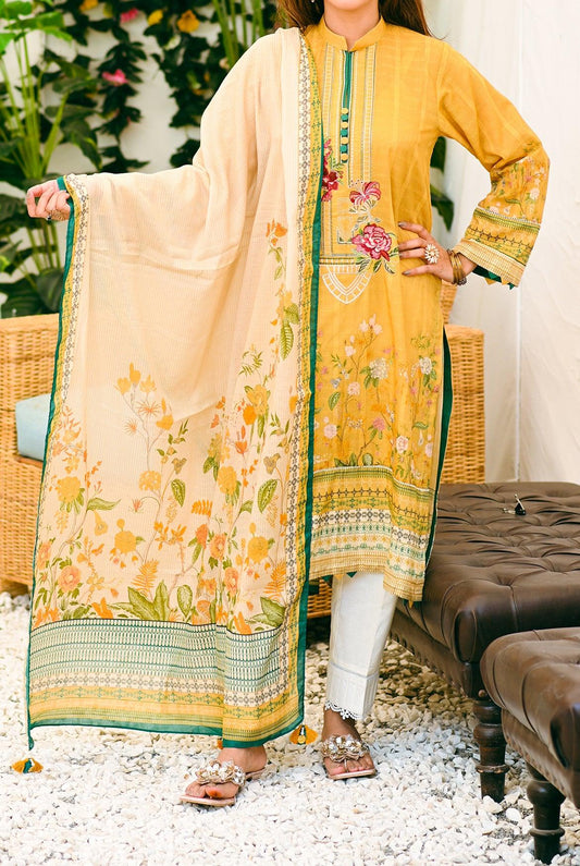 Lawn Embroidered Shirt & Dupatta | RTW | 2Pcs