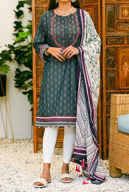 Lawn Embroidered Shirt & Dupatta | RTW | 2Pcs