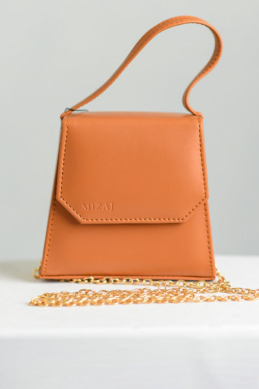 Box Cross Body Bag With Mini Top Handle