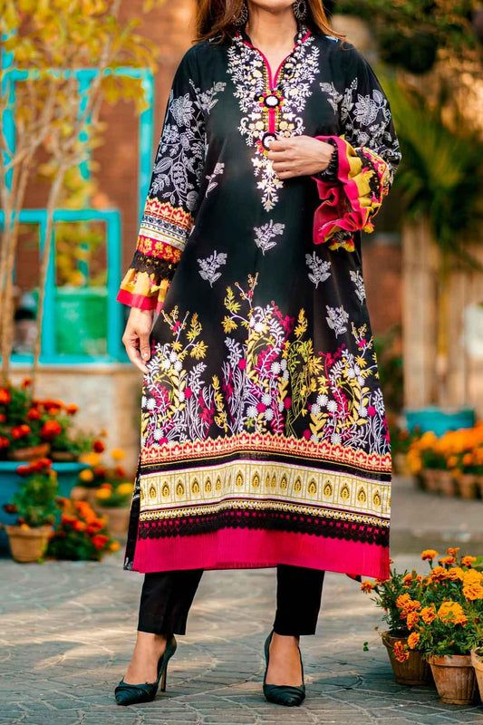 1 Piece | Unstitched Printed Kurti | Lawn