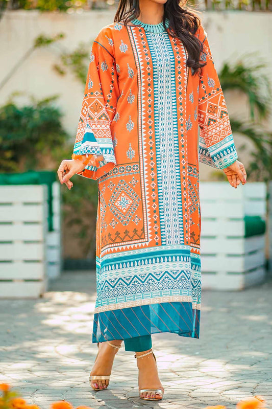 1 Piece | Unstitched Printed Kurti | Lawn