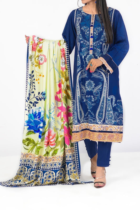 2 Pc | Unstitched | Viscose Shirt & Dupatta