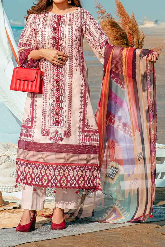 3 Piece | Unstitched | Lawn with Chiffon Dupatta