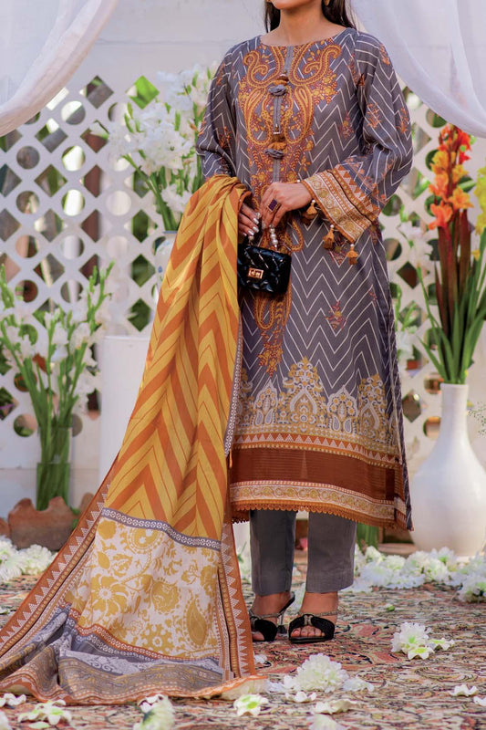 3 Piece | Unstitched | Embroidered Lawn 2022