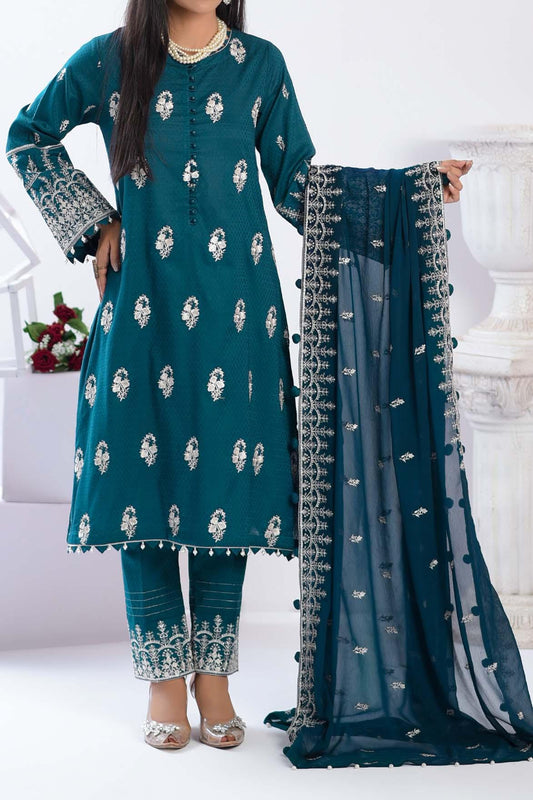 Elysian | 3 Piece | Unstitched |Embroidered Jacquard