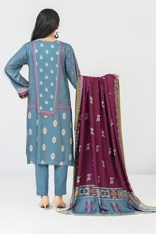 2 Pc | Unstitched | Herringbone Shirt & Dupatta