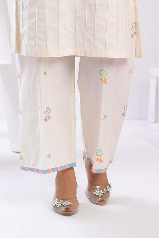 1PC | EMBROIDERED CHAMBRAY TROUSER | RTW