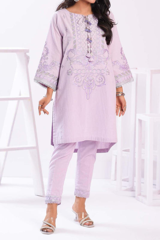 1PC | EMBROIDERED CHAMBRAY LIGHT PURPLE SHIRT | RTW