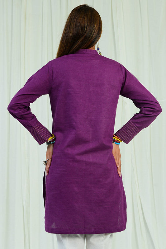 Khaddar Enchanted Plum Kurti | RTW | 1 Piece