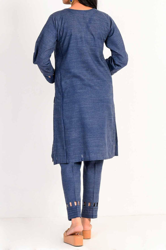 1PC | DYED KHADDAR Space Blue SHIRT | RTW