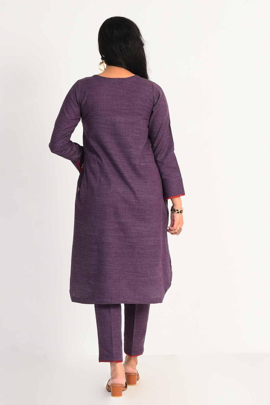 1PC | DYED KHADDAR Dark Purple SHIRT | RTW