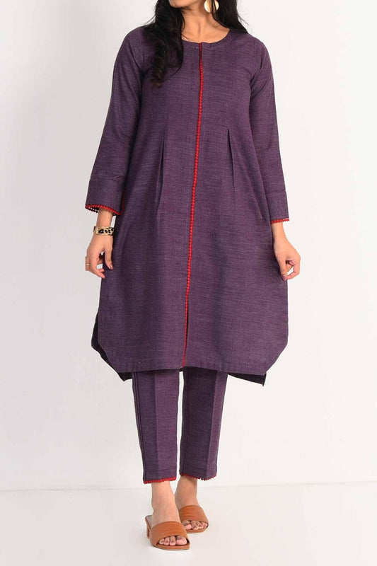 1PC | DYED KHADDAR Dark Purple SHIRT | RTW