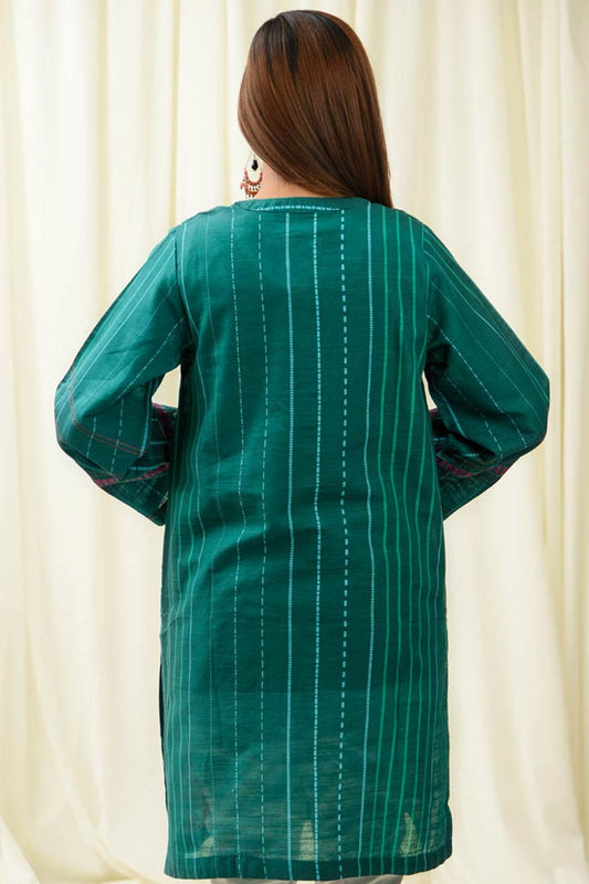 Embroidered Khaddar Verdant Shade Kurti | RTW | 1 Piece