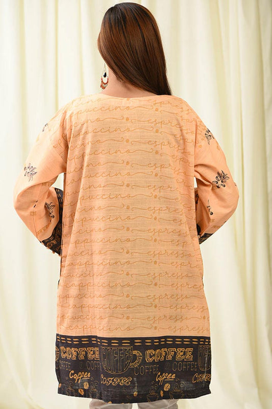 Embroidered Khaddar Honeydew Haze Kurti | RTW | 1 Piece