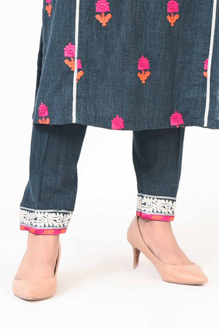 1PC |EMBROIDERED KHADDAR TROUSER |RTW