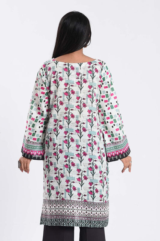 1 PC | Geometric Floral Lawn Kurti | RTW