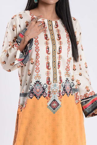 Printed Lawn Apricot Glow Kurti | RTW | 1 Piece