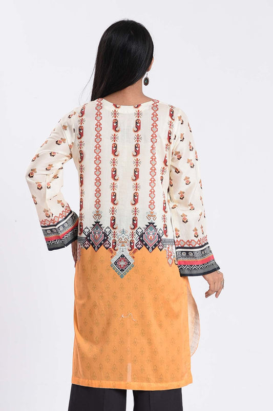 Printed Lawn Apricot Glow Kurti | RTW | 1 Piece