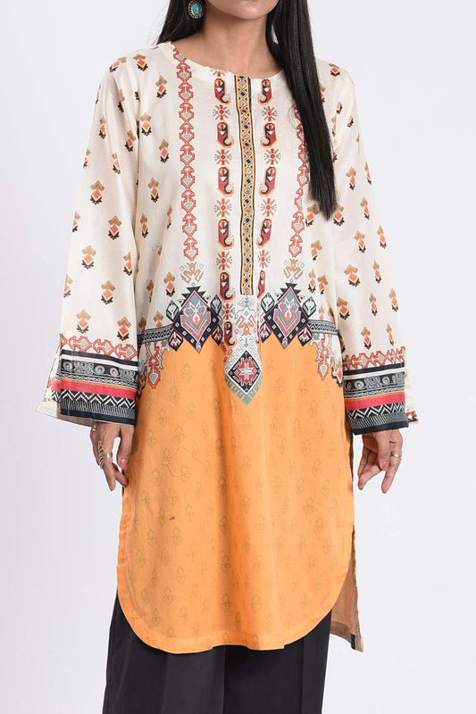 Printed Lawn Apricot Glow Kurti | RTW | 1 Piece