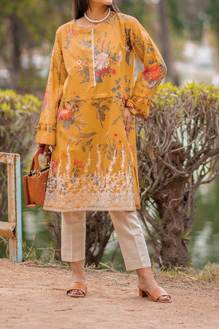 1 Pc | Unstitched | Printed Embroidered Lawn Kurti