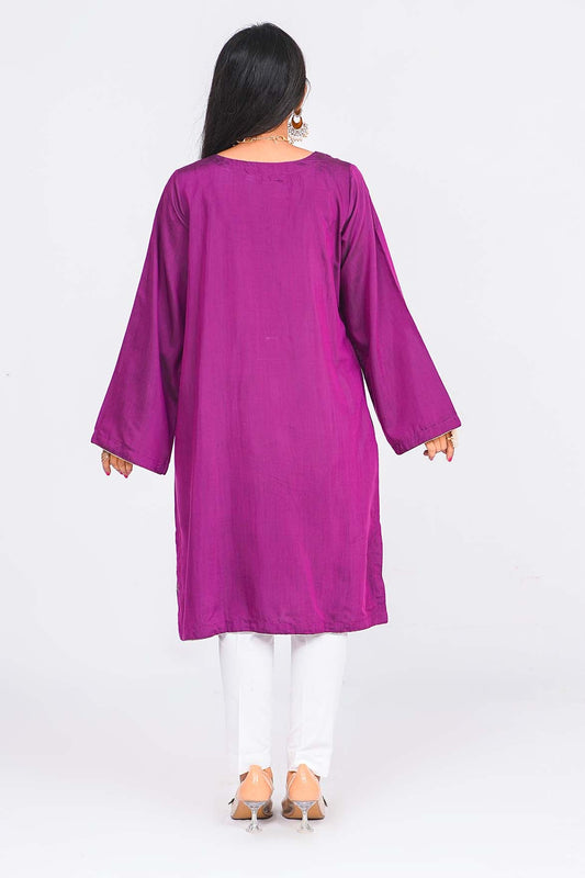 Poly Viscose Electric Fuchsia Kurti | RTW | 1 Piece