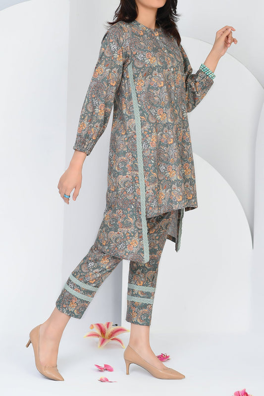 2 Pc | Unstitched | Cotton Sateen Shirt & Trouser