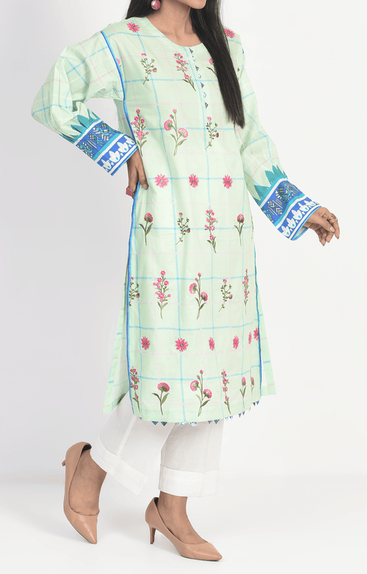 1 Piece | Unstitched | Embroidered Lawn Shirt