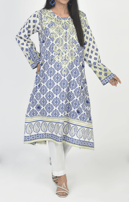 1 Piece | Unstitched | Embroidered Lawn Shirt