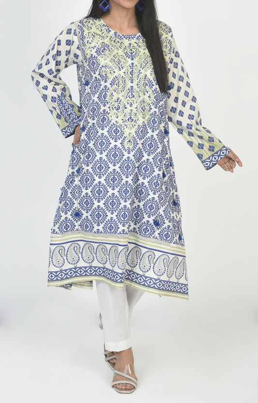 1 Piece | Unstitched | Embroidered Lawn Shirt