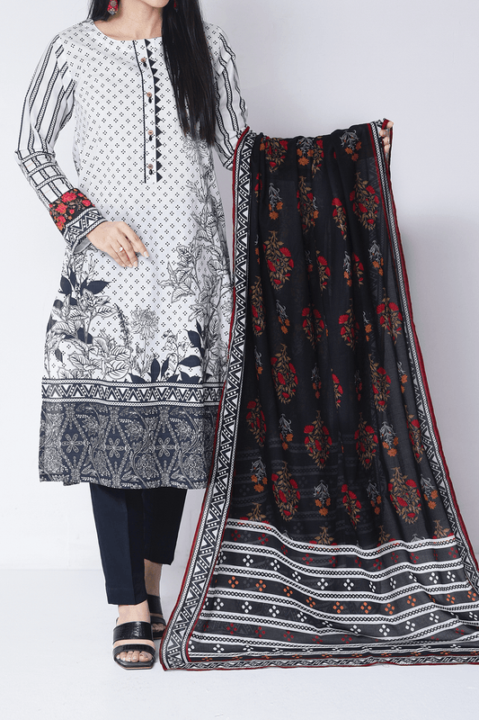 2 Piece | Unstitched | Embroidered Lawn Shirt & Printed Dupatta