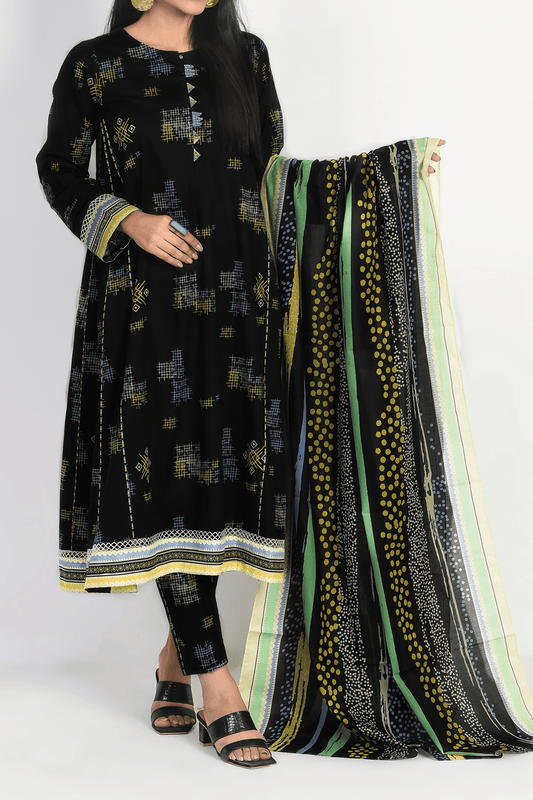 3 Piece | Unstitched | Printed Lawn Shirt, Dupatta, Trouser