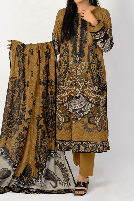 3 Piece | Unstitched | Printed Lawn Shirt, Dupatta, Trouser