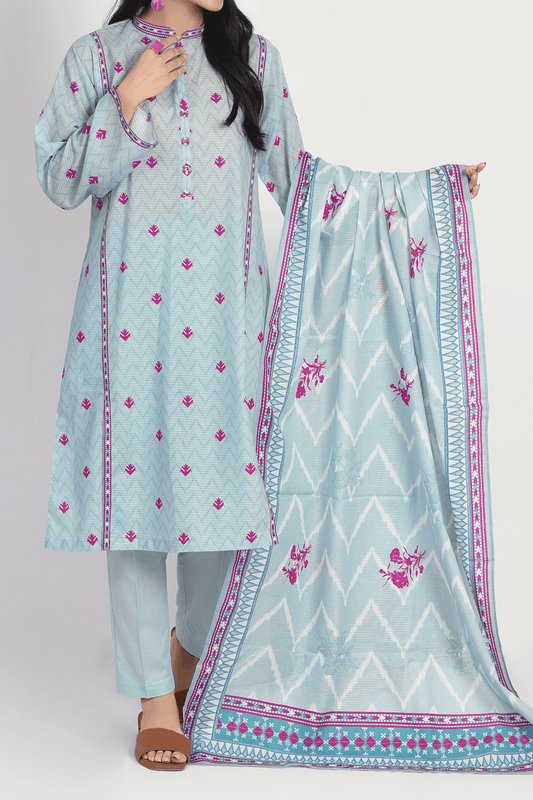 3 Piece | Unstitched | Printed Lawn Shirt, Dupatta, Trouser